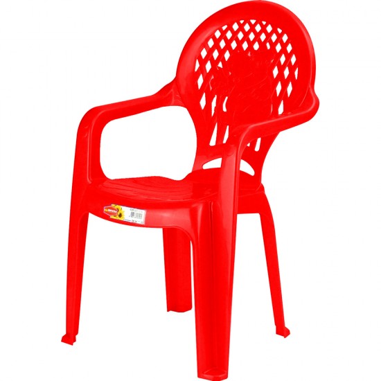 Sturdy Plastic Children's Chair with Hippo Design
