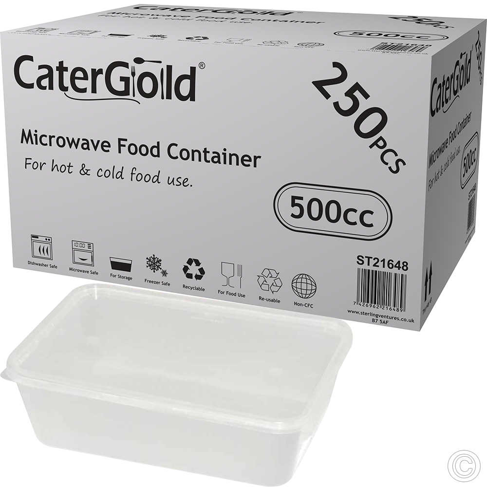 500ml-Microwave-Plastic-Container (500cc) Freezer Reusable Food Storage