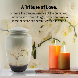 Urns for Ashes Adult Large Cremation Urns Funeral Memorial Peaceful Orchid