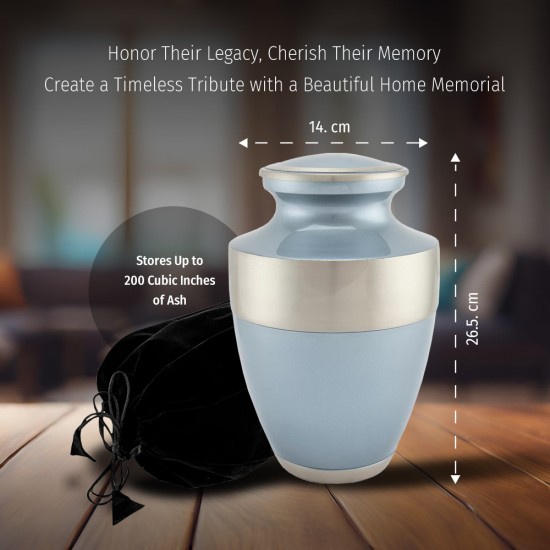 Urns for Ashes Adult Large Cremation Urns Funeral Memorial with Grey Milano image