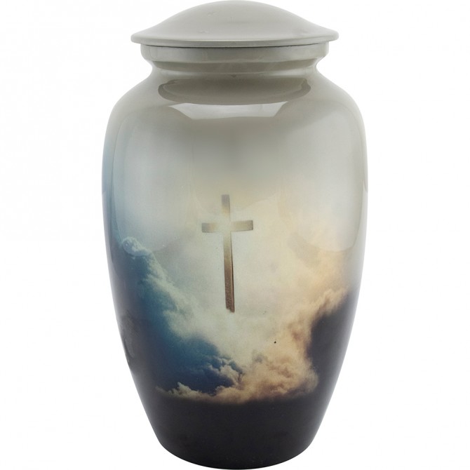 Urns for Ashes Adult Large Cremation Urns Funeral Memorial with Heavenly Cross image