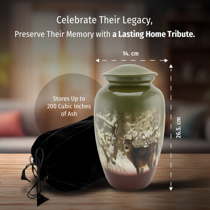 Urns for Ashes Adult Large Cremation Urns Funeral Memorial with One with Nature image