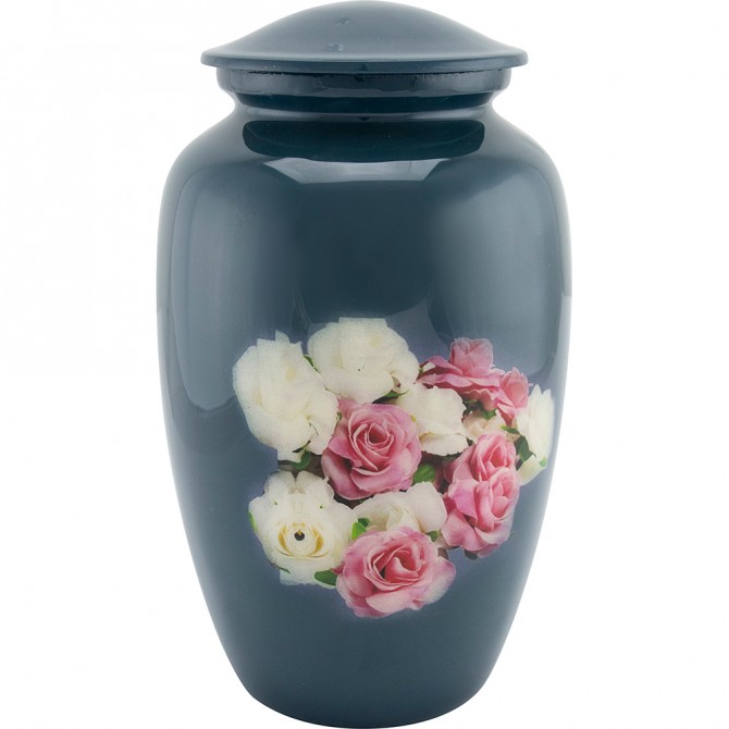 Urns for Ashes Adult Large Cremation Urns Funeral Memorial with Pink Rose ADULT URNS image