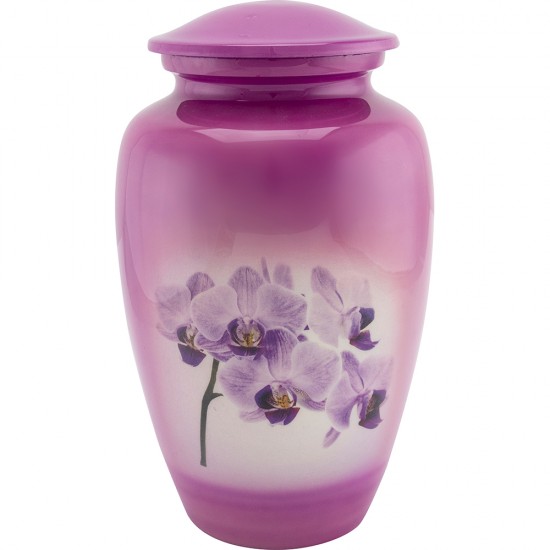 Urns for Ashes Adult Large Cremation Urns Funeral Memorial with Purple Orchids ADULT URNS image