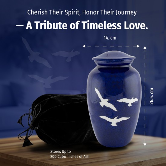 Urns for Ashes Adult Large Cremation Urns Funeral Memorial with Soaring Birds ADULT URNS image