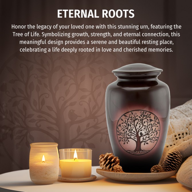 Urns for Ashes Adult Large Cremation Urns Funeral Memorial with Tree of Life ADULT URNS image