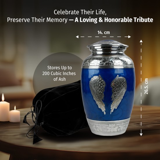 Urns For Humans Ashes Adult Large Cremation Urns Funeral Memorial Angel Wings image