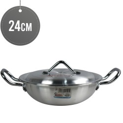 Klassic Aluminium Round Wok Karahi 24cm