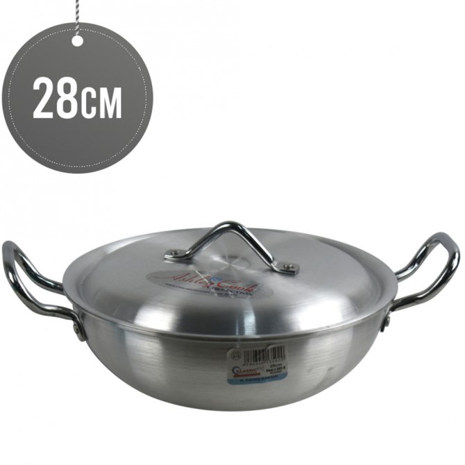 Klassic Aluminium Round Wok Karahi 28cm image