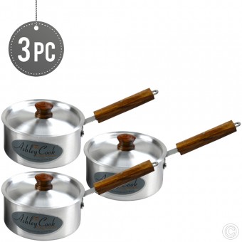 Klassic Aluminium Saucepan With Lid 16,18,20 cm