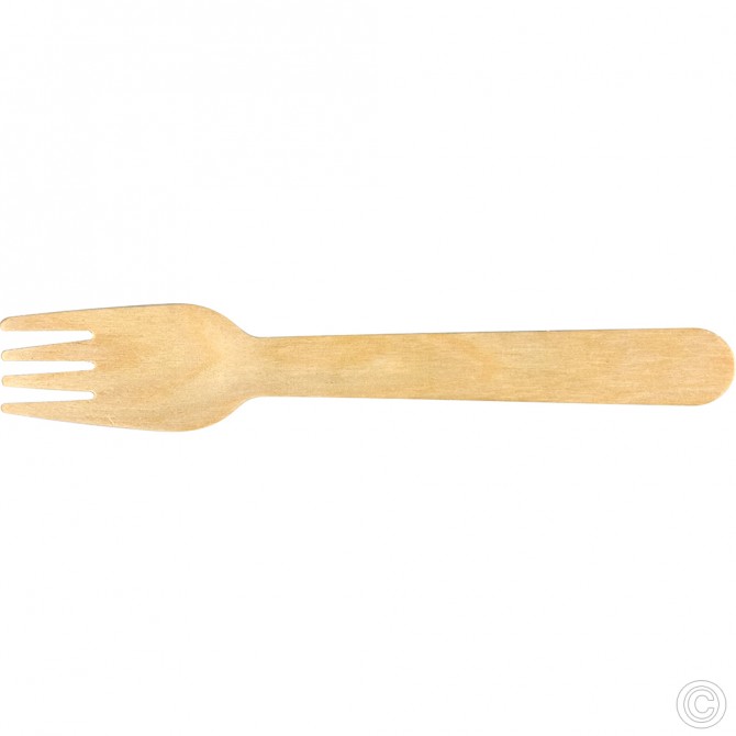 Biodegradable Wooden Forks 50 pack image