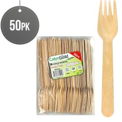 Biodegradable Wooden Forks 50 pack