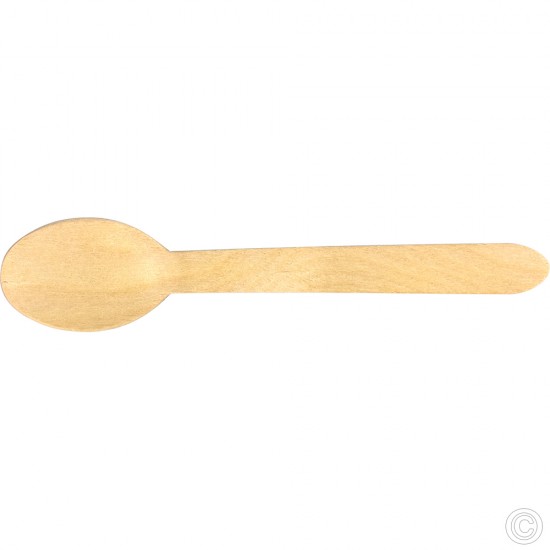 Biodegradable Wooden Spoons 50 pack BAGASSE DISPOSABLE image