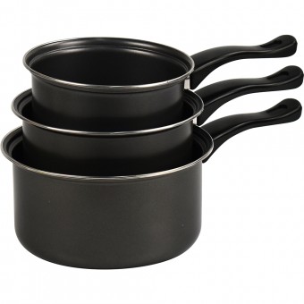 Non Stick Carbon Steel Milk Pan Set 3pc 16-18-20cm