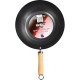 Non Stick Carbon Steel Wok With Long Wooden Handle 28cm BAKEWARE image