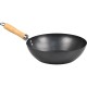 Non Stick Carbon Steel Wok With Long Wooden Handle 28cm BAKEWARE image