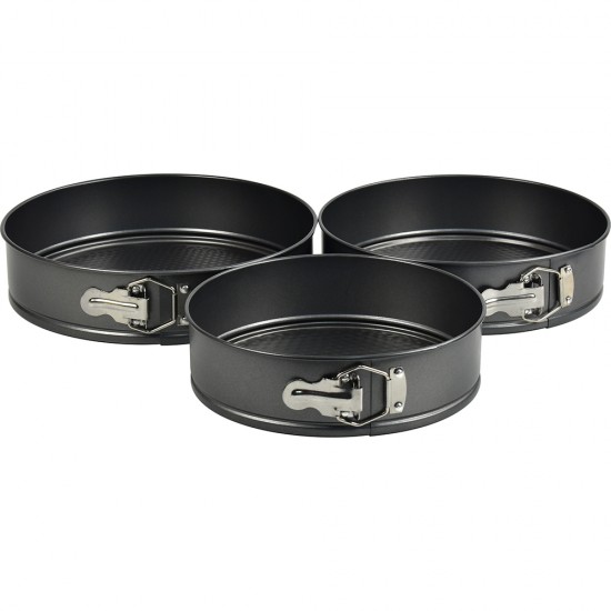 Non Stick Springform Round Cake Tin 3pc Set 24-26-28cm image