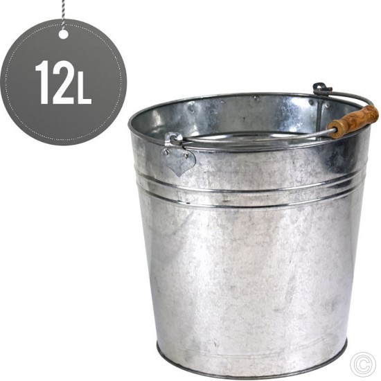 Galvanised Metal Bucket 12L BINS & BUCKETS image