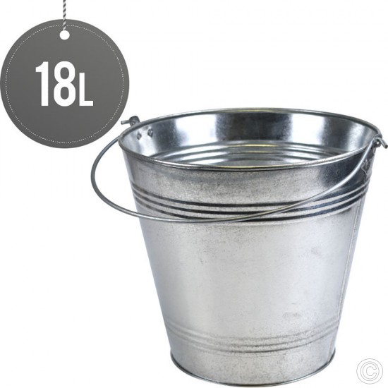 Galvanised Metal Bucket 18L image