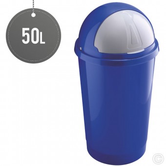 HDR Bullet Bin With Sliding Lid for Waste, Rubbish, Paper Bin 50L