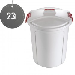 Heavy Duty Plastic Garden Waste Bin With Locking Lid 23L