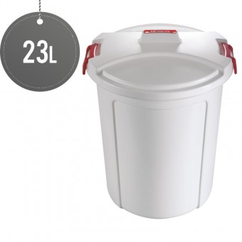 Heavy Duty Plastic Garden Waste Bin With Locking Lid 23L