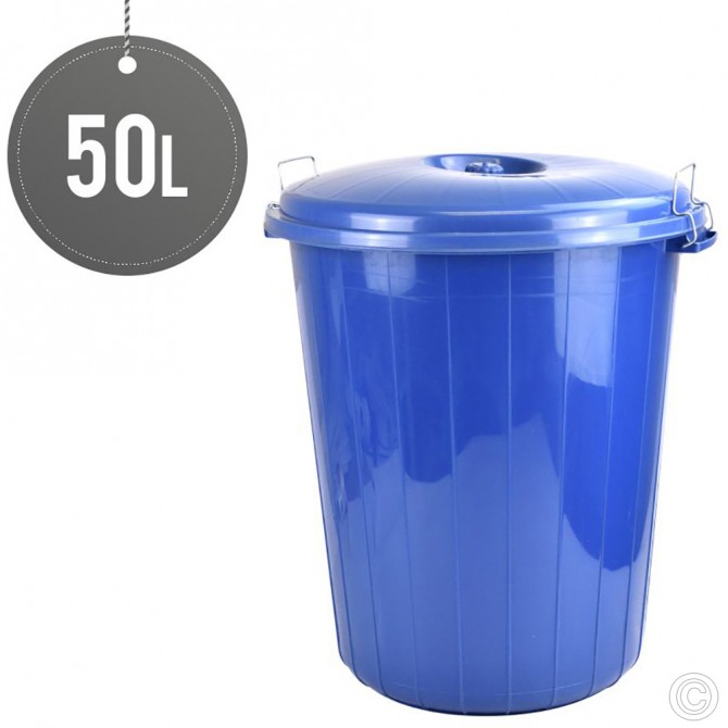 Plastic Lock Bin Blue 50L BINS & BUCKETS image