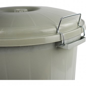 Plastic Lock Bin Grey 35L