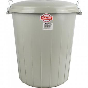 Plastic Lock Bin Grey 35L