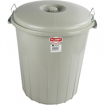 Plastic Lock Bin Grey 50L