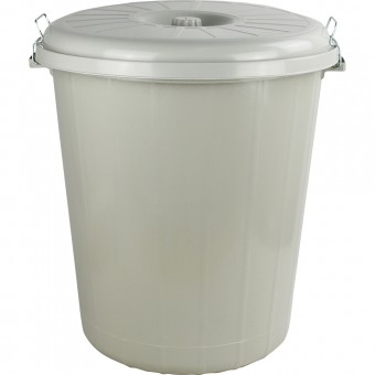 Plastic Lock Bin Grey 90L