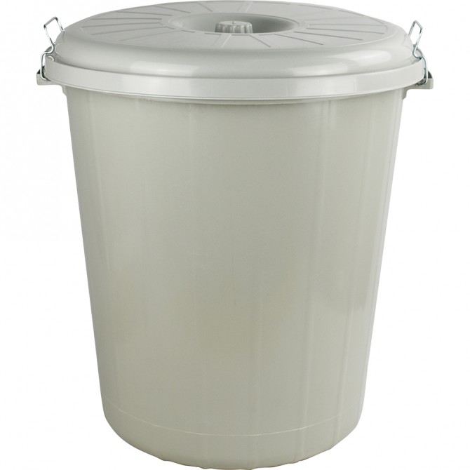 Plastic Lock Bin Grey 90L BINS & BUCKETS image