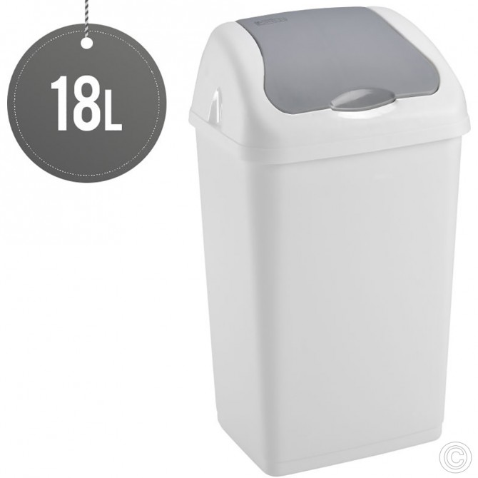 Plastic Swing Bin 18L for Home & Kitchen Rubbish image