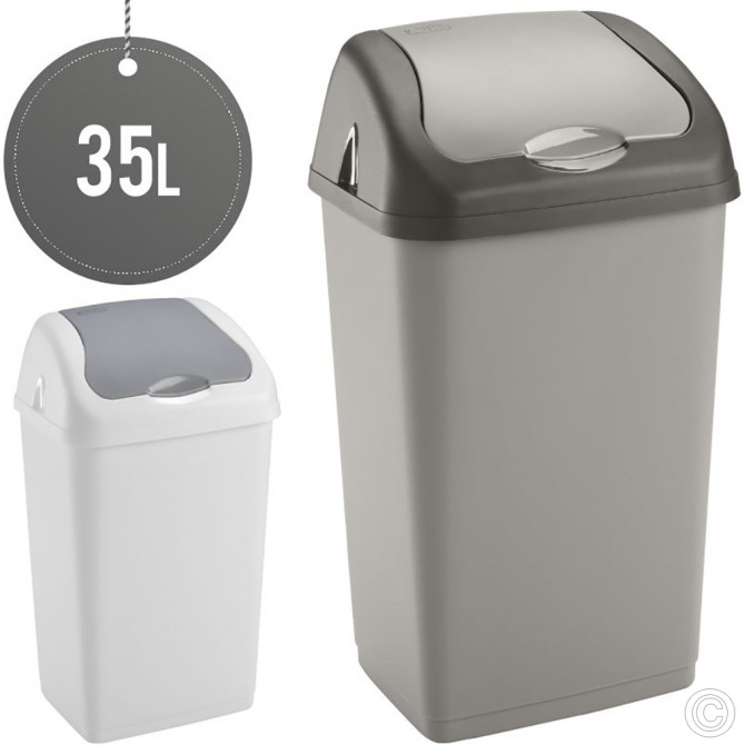 Plastic Swing Bin 35L for Home & Kitchen Rubbish BINS & BUCKETS image