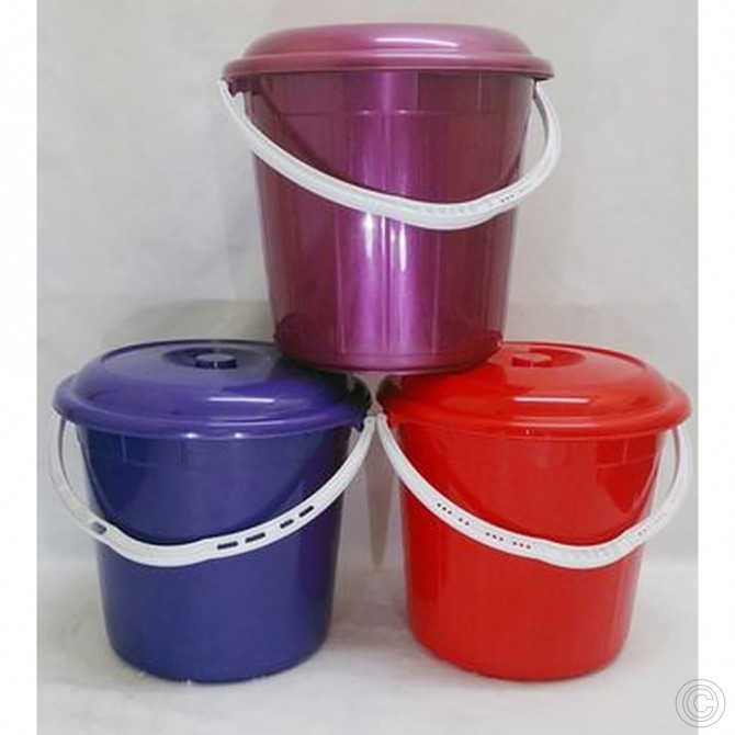 Sturdy Bucket With Lid Clear 20L BINS & BUCKETS image