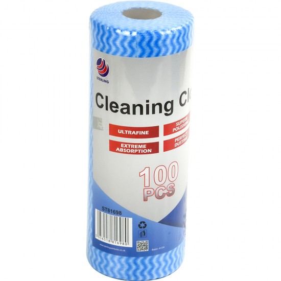 Blue Non-Woven Mop Cloth 100 Pack image