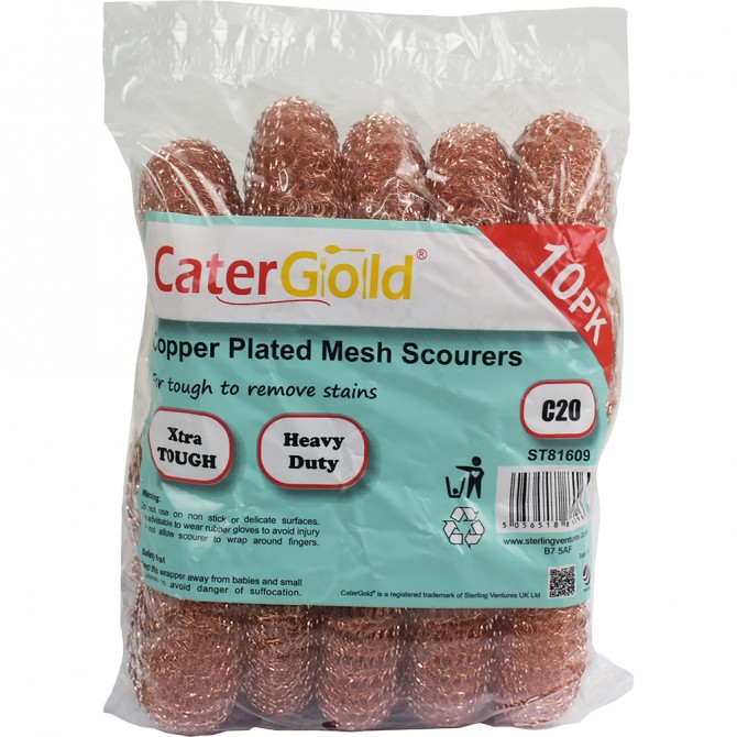 CaterGold Copper Mesh Scourer C20 10pk image