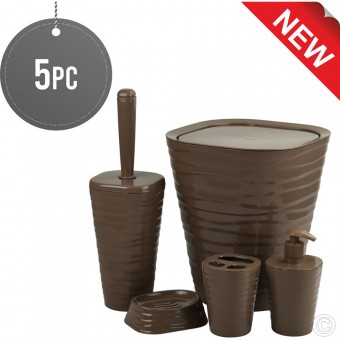 Welle Bathroom Set Latte 5pc