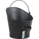 Waterloo Coal Scuttle Bucket With Flat Lip Black image