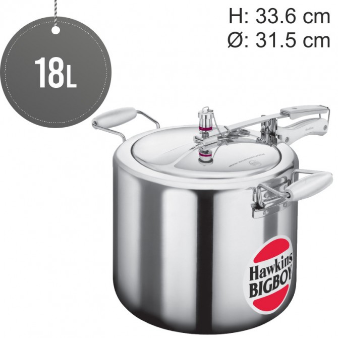 Hawkins BIGBOY 18L Pressure Cooker Xtra Thick Base image