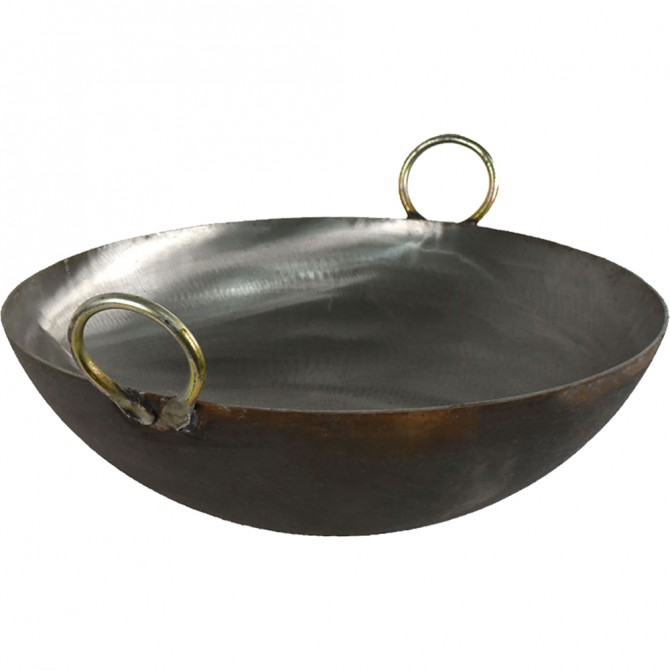 Black Iron Kadai Wok 30