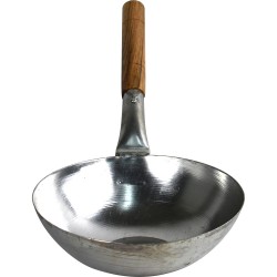 MS Stir Fry Wok With Wooden Handle 26CM