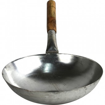 MS Stir Fry Wok With Wooden Handle 34CM