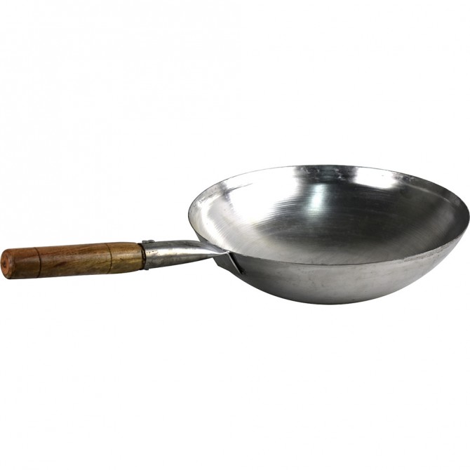 MS Stir Fry Wok With Wooden Handle 36CM image