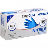 Disposable Nitrile Gloves 100 Pack Small Blue