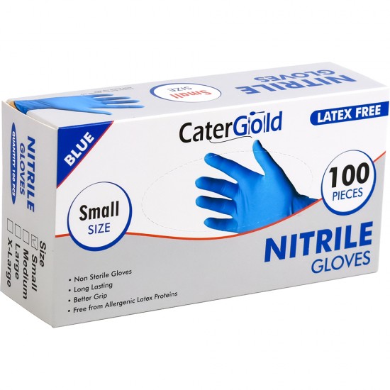 Disposable Nitrile Gloves 100 Pack Small Blue DISPOSABLE PPE, CLEANING PRODUCTS image