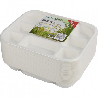 Eco-Bio Bagasse 8CP Tray 25 Pack