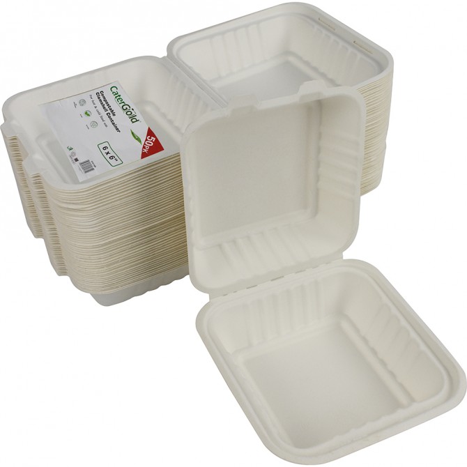 Eco-Bio Bagasse Clamshell 6