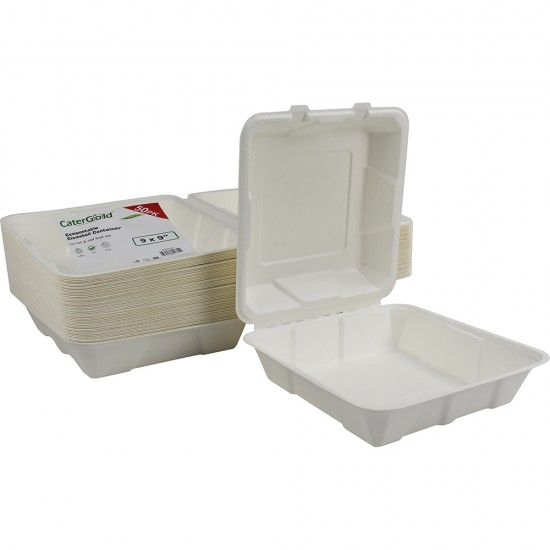 Eco-Bio Bagasse Clamshell 9