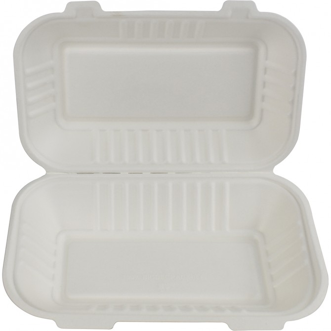 Eco-Bio Bagasse Clamshell HP10 - 9